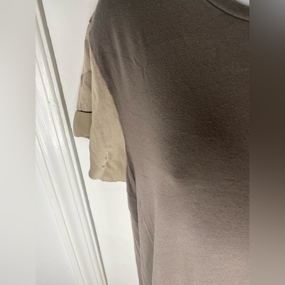 Allsaints Leila Olive Two Tone Short Sleeve Designer Luxury Shirt - Picture 7 of 7